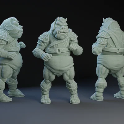Mô hình 3D chiến binh Gamorrean chi tiết cao cho fan Star Wars