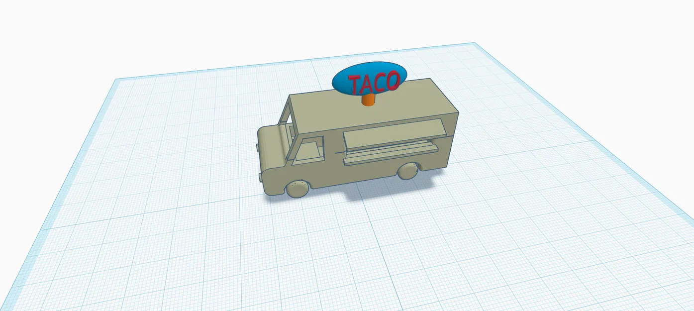 Mô hình xe bán đồ ăn (Food Truck) phong cách Taco dễ thương - Image 1