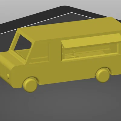 Mô hình xe bán đồ ăn lưu động Food Truck 3D độc đáo