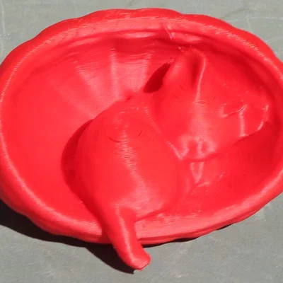 Mô hình chú mèo ngủ trong giỏ siêu đáng yêu (Cat in a basket)