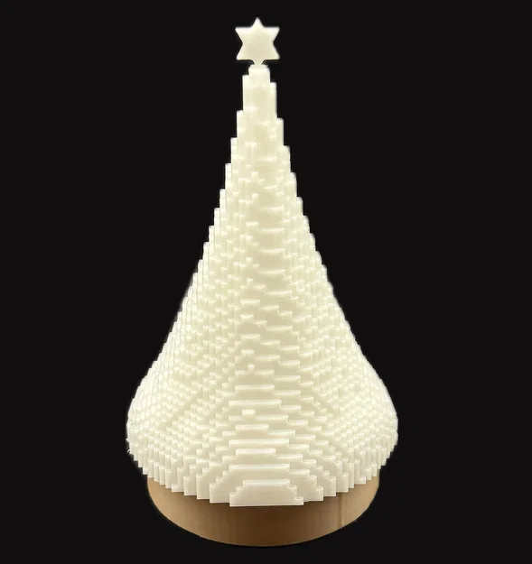 Cây thông Noel phong cách Voxel cho nến Tealight - Image 2