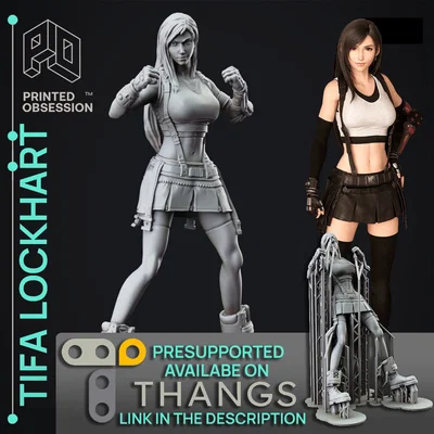Mô hình Tifa Lockhart - Final Fantasy 7 - Fan Art 3D chất lượng cao