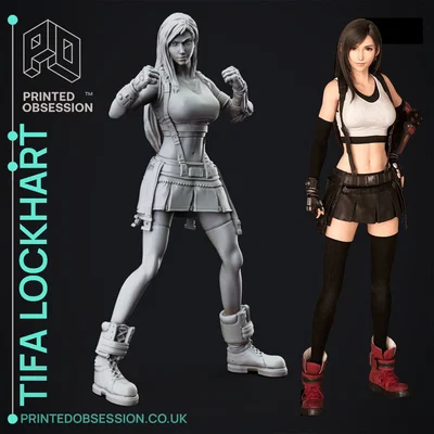 Mô hình Tifa Lockhart - Final Fantasy 7 - Fan Art 3D chất lượng cao