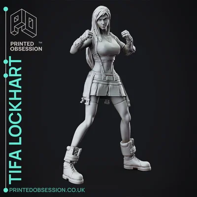 Mô hình Tifa Lockhart - Final Fantasy 7 - Fan Art 3D chất lượng cao