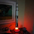 Đế trưng bày hiệu ứng lửa cho mô hình tên lửa Lego Saturn V - Thumbnail 1