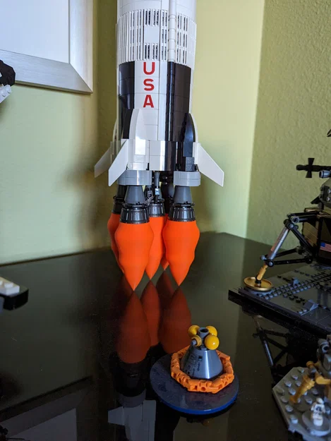 Đế trưng bày hiệu ứng lửa cho mô hình tên lửa Lego Saturn V - Image 3