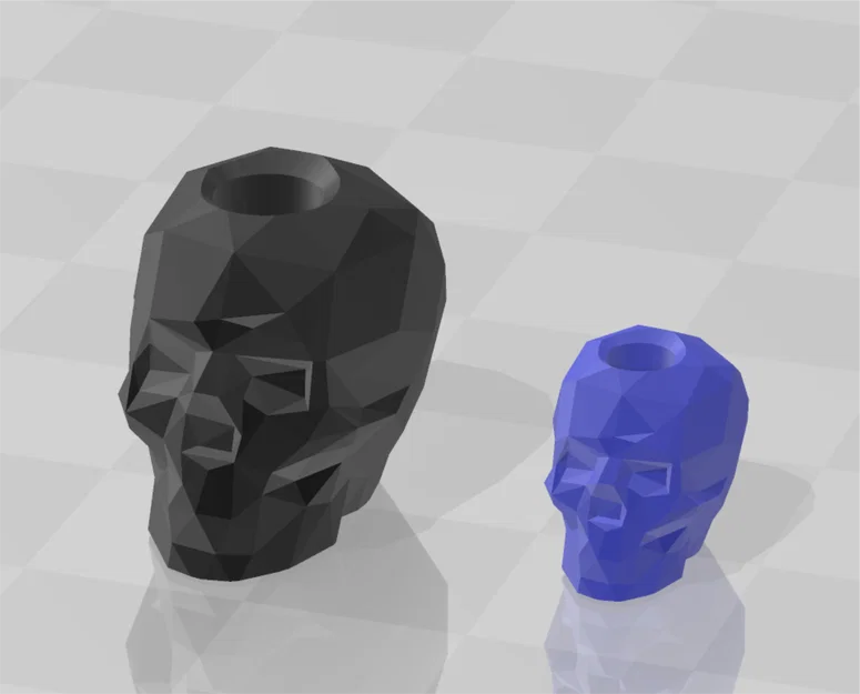 Mẫu in 3D hạt xỏ trang trí hình đầu lâu phong cách Low Poly độc đáo - Image 1