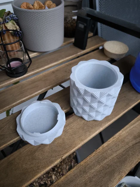 Chậu cây Karo Cascade với khay hứng nước ẩn (In không cần support) - Image 4