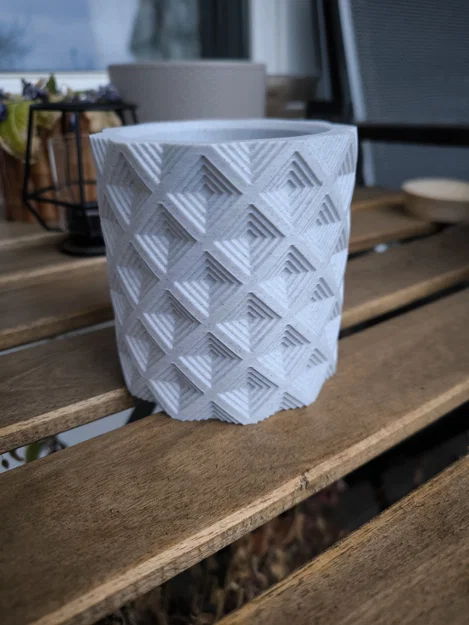 Chậu cây Karo Cascade với khay hứng nước ẩn (In không cần support) - Image 7