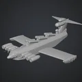 Mô hình 3D Soviet Lun Ekranoplane độc đáo cho người sưu tầm - Thumbnail 1