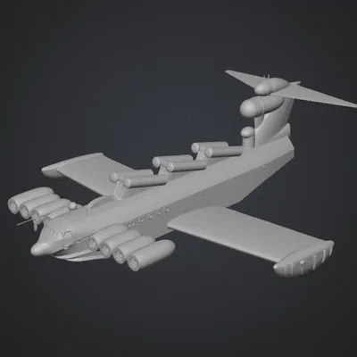 Mô hình 3D Soviet Lun Ekranoplane độc đáo cho người sưu tầm