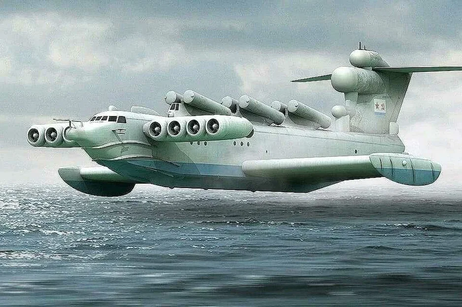 Mô hình 3D Soviet Lun Ekranoplane độc đáo cho người sưu tầm - Image 2