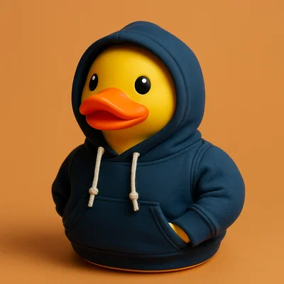 Mô hình 3D chú vịt vàng mặc áo Hoodie cực ngầu