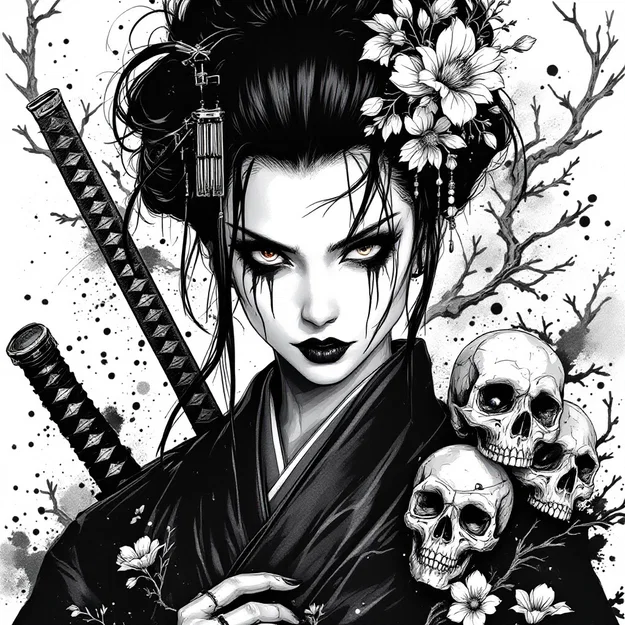 Tranh treo tường 3D Nữ Chiến Binh Fantasy cho không gian nhà - Image 1