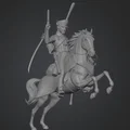 Mô hình Kỵ binh Sumsk Hussar cưỡi ngựa in 3D chi tiết - Thumbnail 1