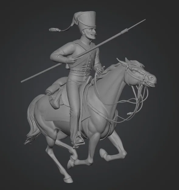 Mô hình kỵ binh Nga phi đội Skarzhinsky in 3D chi tiết - Image 1
