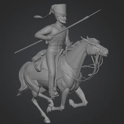 Mô hình kỵ binh Nga phi đội Skarzhinsky in 3D chi tiết