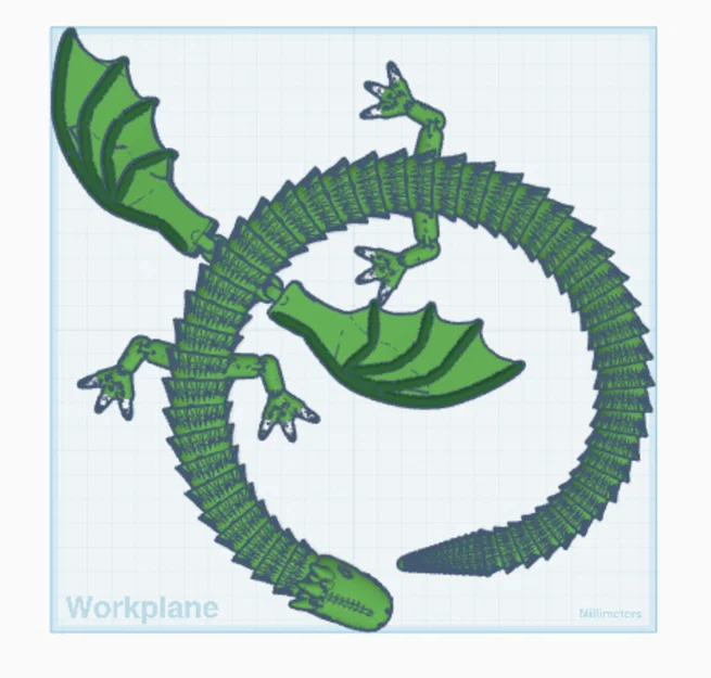 Mô hình rồng khớp nối Articulated Nature Dragon in 3D cực đẹp - Image 1