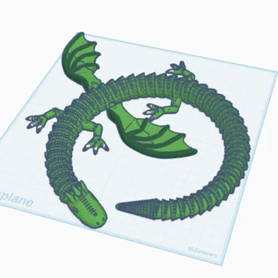 Mô hình rồng khớp nối Articulated Nature Dragon in 3D cực đẹp