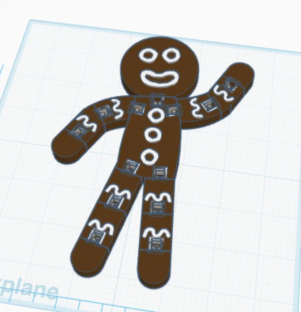 Mô hình bánh gừng Giáng sinh cử động được (Articulated Gingerbread Man) - Image 1