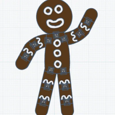 Mô hình bánh gừng Giáng sinh cử động được (Articulated Gingerbread Man)