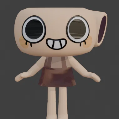 Mô hình 3D Shelly Fossilian từ Dandy's World cho fan Roblox