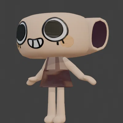 Mô hình 3D Shelly Fossilian từ Dandy's World cho fan Roblox