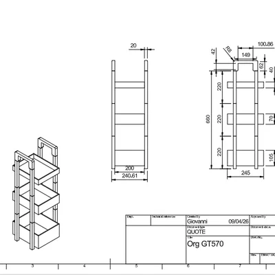 Kệ để đồ đa năng 3 tầng in 3D (Organizer GT570) thông minh, tiện lợi