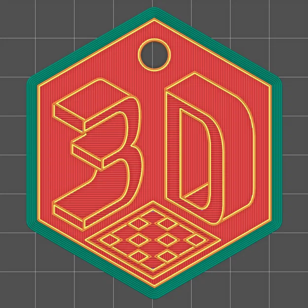 Móc khóa 3D thiết kế hình lục giác độc đáo cho tín đồ công nghệ - Image 1