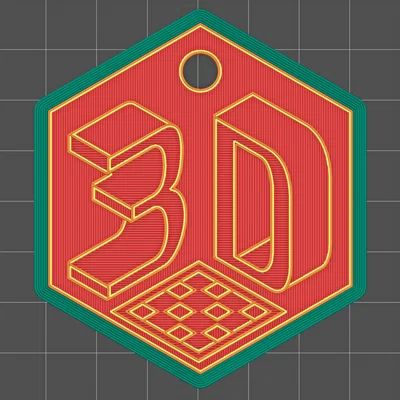 Móc khóa 3D thiết kế hình lục giác độc đáo cho tín đồ công nghệ
