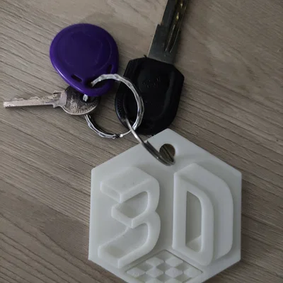 Móc khóa 3D thiết kế hình lục giác độc đáo cho tín đồ công nghệ