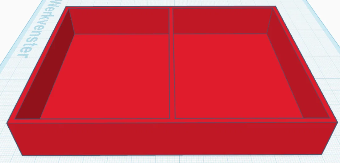 Khay đựng bài tây 2 ngăn kèm nắp đậy in 3D - Image 1