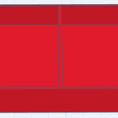 Khay đựng bài tây 2 ngăn kèm nắp đậy in 3D