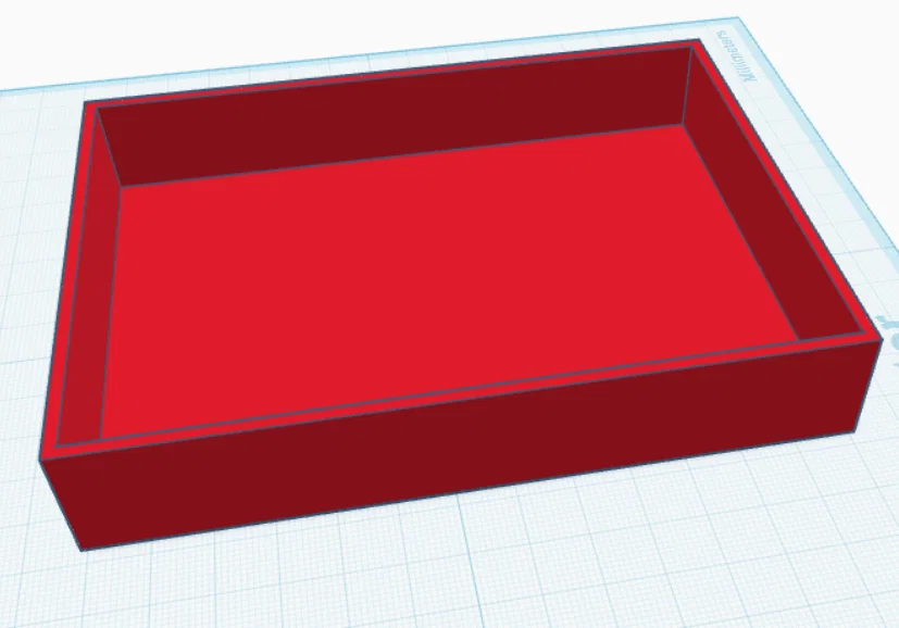 Khay đựng bài tây 2 ngăn kèm nắp đậy in 3D - Image 2