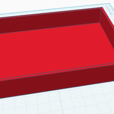 Khay đựng bài tây 2 ngăn kèm nắp đậy in 3D