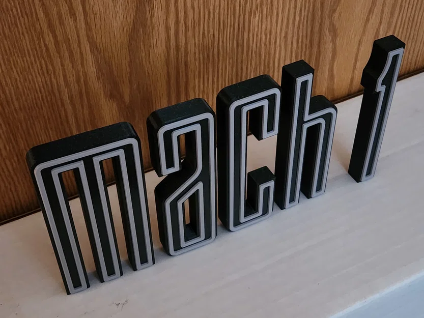 Mẫu logo Mustang Mach 1 in 3D sắc nét trang trí xe và trưng bày - Image 1