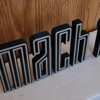 Mẫu logo Mustang Mach 1 in 3D sắc nét trang trí xe và trưng bày