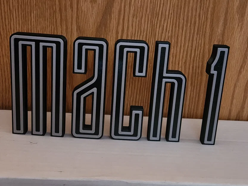 Mẫu logo Mustang Mach 1 in 3D sắc nét trang trí xe và trưng bày - Image 2