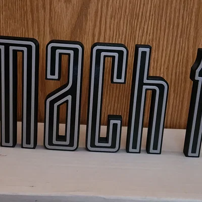 Mẫu logo Mustang Mach 1 in 3D sắc nét trang trí xe và trưng bày