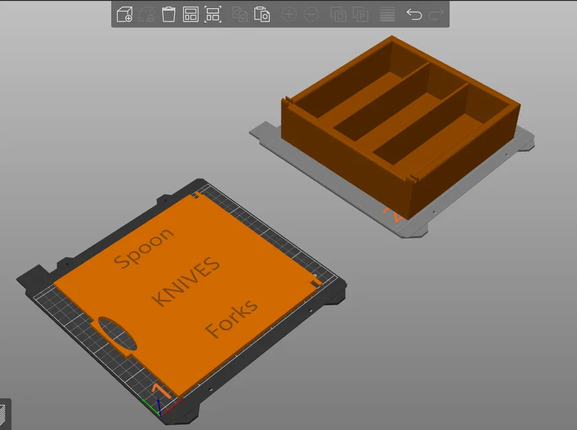 Khay Đựng Dụng Cụ Ăn Uống Nhỏ Gọn Cho Cắm Trại In 3D - Image 1