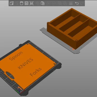Khay Đựng Dụng Cụ Ăn Uống Nhỏ Gọn Cho Cắm Trại In 3D