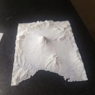 Mô hình 3D địa hình núi Phú Sĩ (Mount Fuji) sắc nét