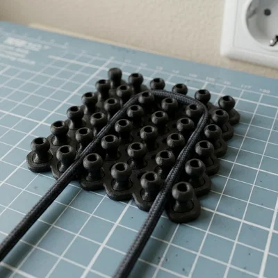 Giá treo tường Modular Grid quản lý dây cáp