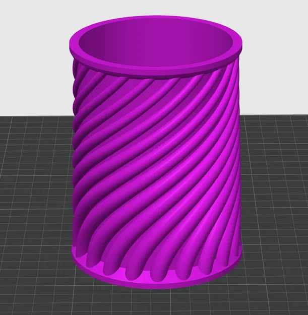 Ống Cắm Bút Thiết Kế Xoắn Ốc Độc Đáo - Phụ Kiện Bàn Làm Việc 3D - Image 2