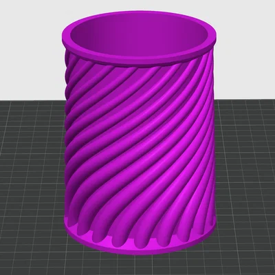 Ống Cắm Bút Thiết Kế Xoắn Ốc Độc Đáo - Phụ Kiện Bàn Làm Việc 3D