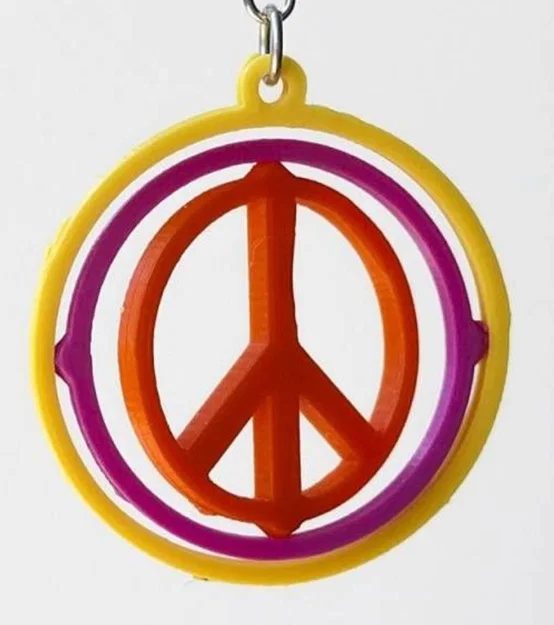 Bông tai biểu tượng hòa bình (Peace Earing) in 3D độc đáo - Image 1