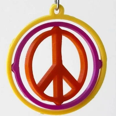 Bông tai biểu tượng hòa bình (Peace Earing) in 3D độc đáo