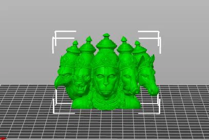 Mô hình 3D tượng Panchamuki Hanuman 5 mặt đầy uy nghiêm - Image 2