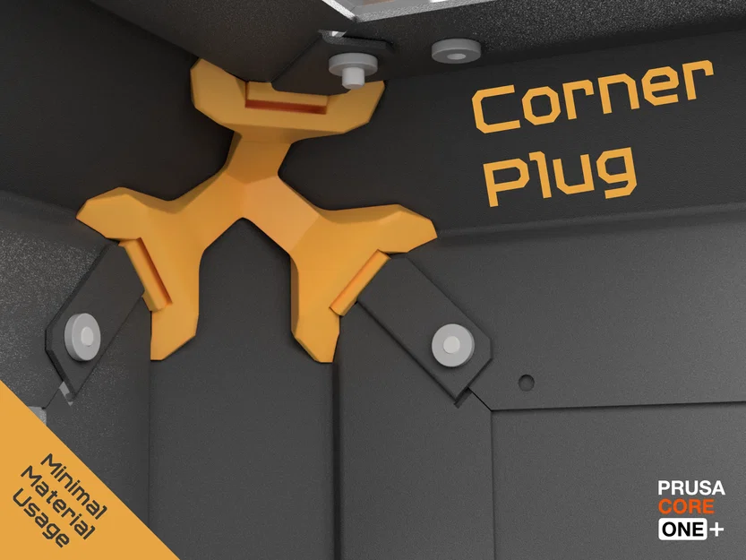 Miếng bịt góc trên cho máy Prusa Core One (+/L) (Bản Remix) - Image 1
