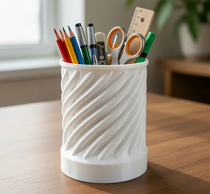 Ống cắm bút xoắn ốc 3D (Organizer) - Mẫu thiết kế để bàn đẹp mắt - Image 2